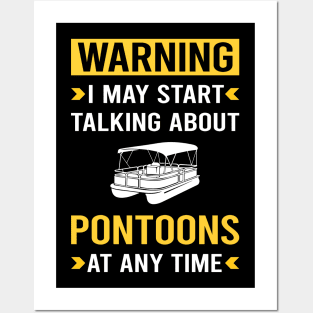 Warning Pontoon Pontooning Posters and Art